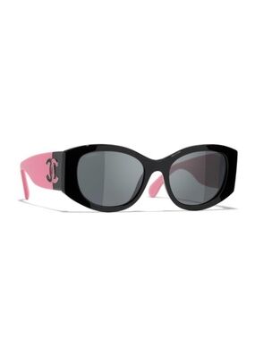 Black & Pink Cat-Eye Sunglasses